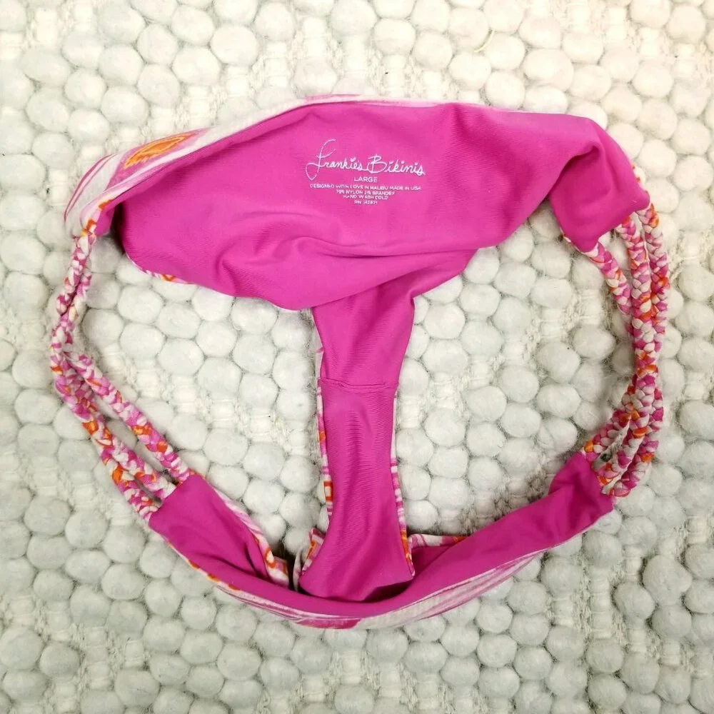 Frankies Bikinis Kaia Set Sherbet Pink Sz Large